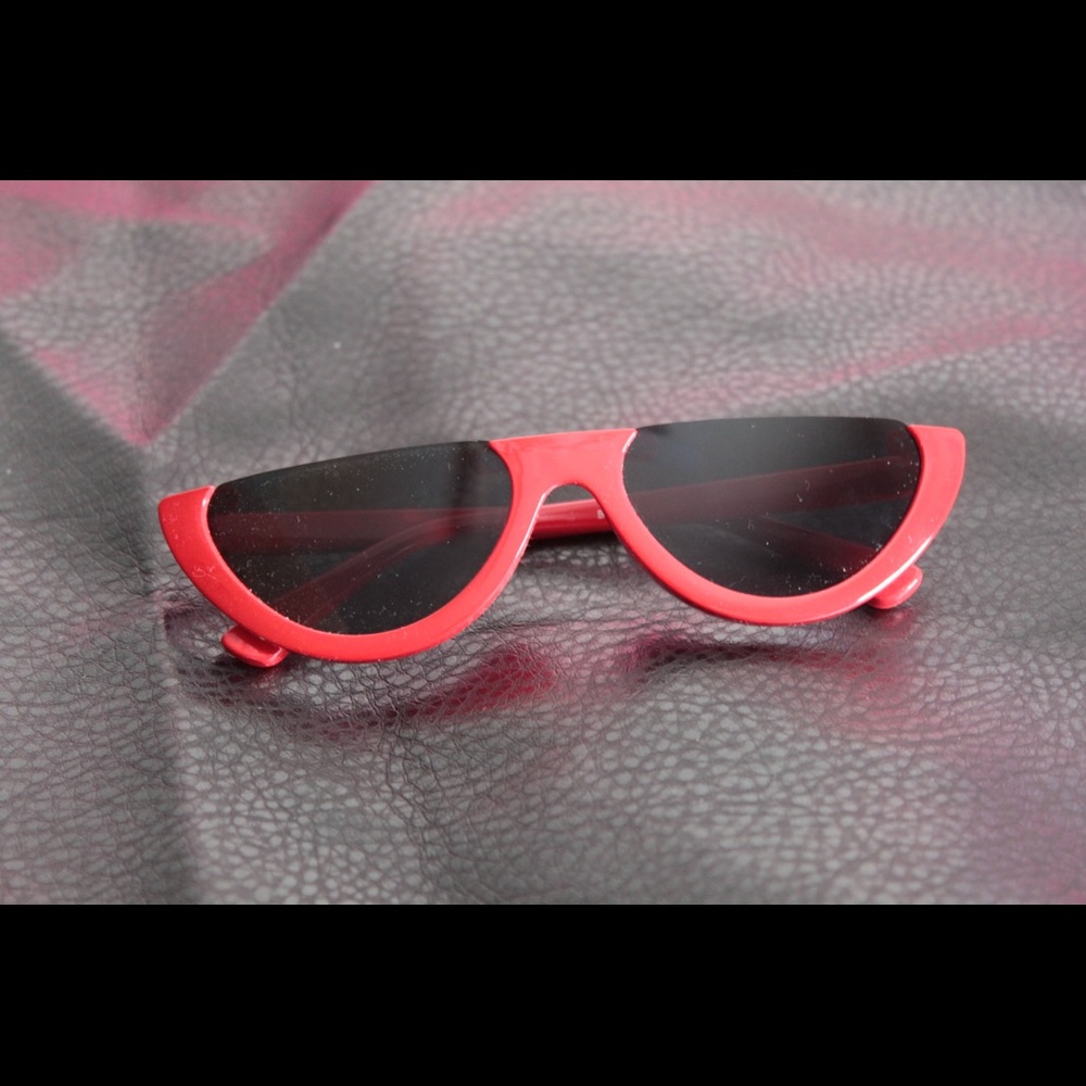 Red Half Frame Sunglasses